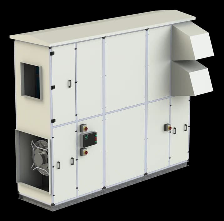 Side by side heat recovery unit