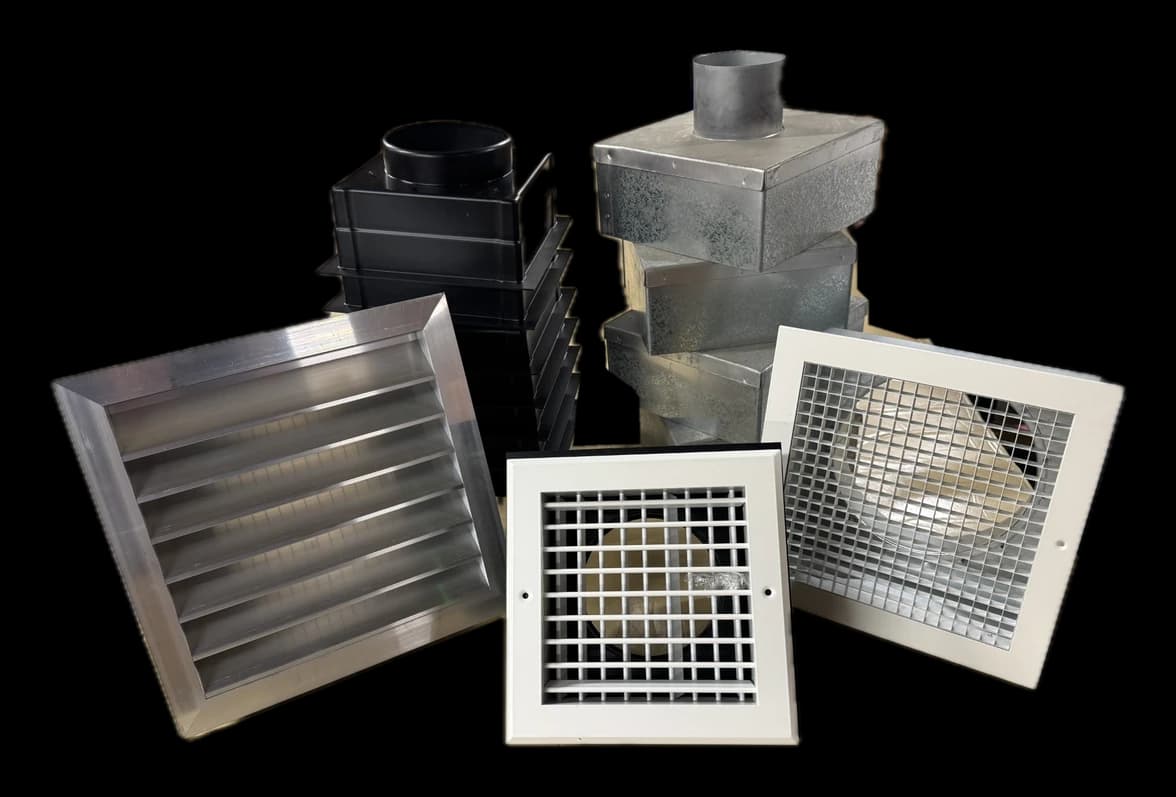 Wall grilles and ceiling diffusers