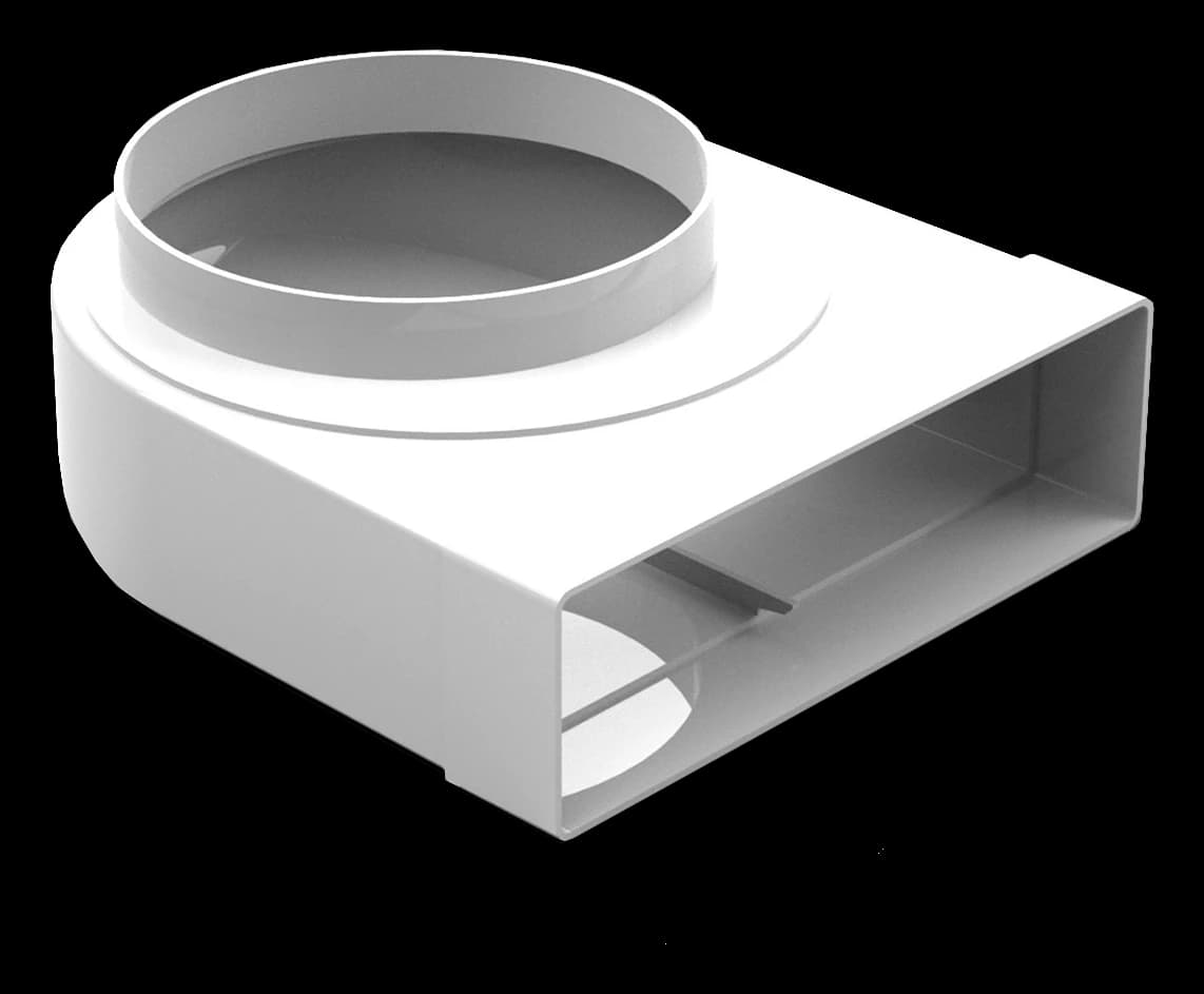 Flat channel to round adaptor