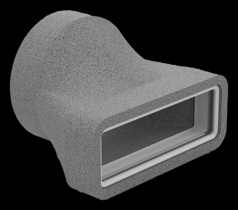 Rectangular to round adaptor